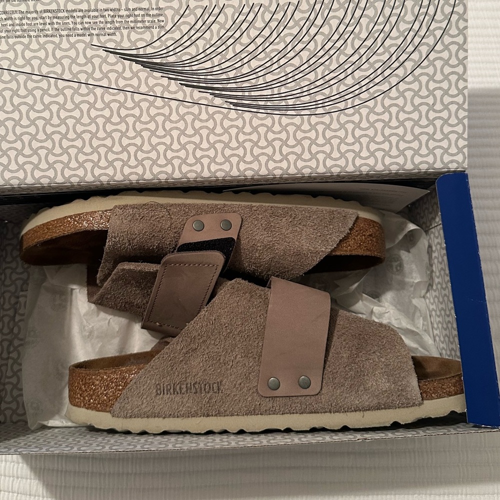 Birkenstock Kyoto Taupe Suede Sandals EU 37